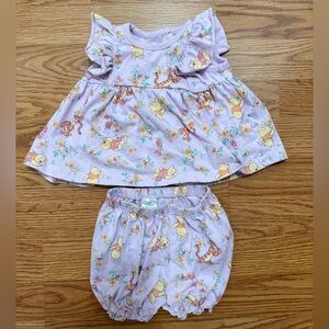 Disney Pooh Baby Girl Outfit Soft Purple